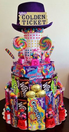 a cake made out of candy and candies