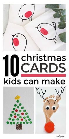 10 christmas cards that kids can make with their own handprints and crafting materials