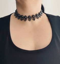 Check out this item in my Etsy shop https://www.etsy.com/listing/1168089745/hematite-black-chokerblack-gothic-choker Black Choker For Halloween Gift, Handmade Punk Black Choker, Handmade Black Punk Choker, Edgy Silver Beaded Jewelry, Handmade Black Choker For Halloween, Handmade Gothic Body Jewelry As A Gift, Handmade Gothic Body Jewelry Gift, Gothic Handmade Body Jewelry Gift, Bohemian Black Necklace For Halloween