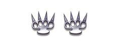 two forks with claws on them are shown in the shape of an animal's paw