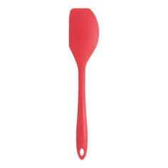 a red spatula on a white background