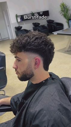 Burst Fade Mullet, Mullet Ideas, Mens Haircuts Thick Hair, Hair Types Men, Fade Haircut Curly Hair