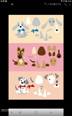 an image of dogs in different stages of development on the screen, with text below