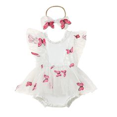 Get ready to flutter into summer with our BUTTERFLY White Romper Dress! This adorable tulle dress features fly sleeves, perfect for keeping your little one cool and comfortable. Designed for baby girls, this dress is a must-have for any summer occasion. Fly away with style! Fitted Playful Tutu Dress For Summer, Whimsical Pink Tutu Dress For Summer, Playful Fitted Tutu Dress For Summer, Whimsical Ruffled Tutu Dress For Summer, Whimsical Summer Tutu Dress With Ruffles, Cute Summer Dress With Flutter Sleeves, Cute Summer Dresses With Flutter Sleeves, Playful Tulle Tutu Dress For Summer, Whimsical Summer Tutu Dress For Playtime