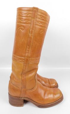 Vintage 1970s Frye Leather Knee High Banana Campus Boots Mens 8.5 D USA 2714  | eBay Classic Leather 1983 Vintage Shoes, Mens Frye Campus Boots, Sancho Cowboy Boots, Vintage Frye Boots, Frye Campus Boots Outfit, Thrift Inspiration, Frye Campus Boots, Campus Boots, 90s Boots