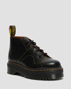 DR MARTENS Church Platform Monkey Boots Monkey Boots, Black Church, Shoe Brushes, Dr Martens Boots, Estilo Punk, Goodyear Welt, Danner Mountain Light Boot, Doc Martens, Platform Boots