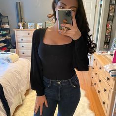 Brand New Size Small Trendy Black Bodysuit For Fall, Trendy Black Bodysuit For Night Out, Chic Black Bodysuit For Fall, Fashion Nova Tops, Tops Fashion, Black Bodysuit, Fashion Tops, Fashion Nova, Women's Fashion