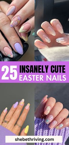 Easter Nails Easter Nails Designs, Cute Easter Nails, Easter Nail Ideas, Easter Nail Designs, Easter Nail, Spring Florals, Adorable Bunny, Trendy Nail Art, Easter Nails