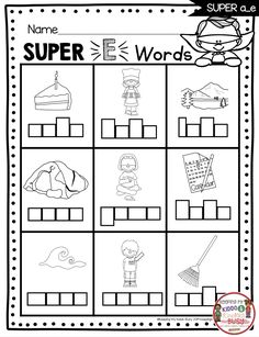 a printable worksheet for kids to practice spelling the word name super words