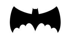 the batman symbol is shown in black and white