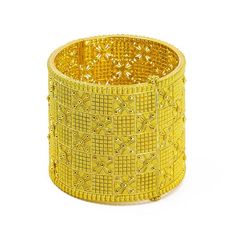 Luxury Gold Bangle For Festive Season, Traditional Yellow Bangle For Formal Occasion, Formal Festive Gold Bracelet With Intricate Design, Formal Gold Bracelet With Intricate Design For Festive Occasions, Gold Bracelet With Intricate Design For Formal Festive Occasions, Formal Gold Beaded Bangle Bracelets, Formal Gold Beaded Bangle Bracelet, Traditional Yellow Bracelets For Formal Occasion, Formal Festive Gold Bracelet