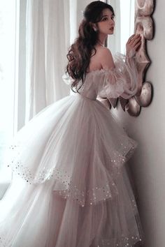 dress | aesthetic | princess | fairytale Wedding Dress Aesthetic Fairy, Fairy Core Ball Gown, Royal Ball Dress Aesthetic, Fairy Ball Gown Aesthetic, Fairy Tail Dress Aesthetic, Big Poofy Dresses Aesthetic, Princess Outfits Royal Aesthetic, Princess Prom Dress Aesthetic, Fairytale Gown Aesthetic