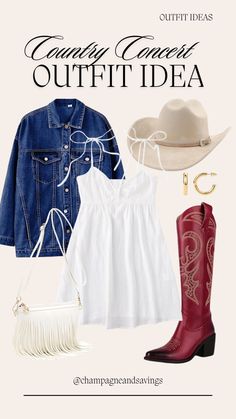 Looking for the perfect Country Outfit for your upcoming concert? This post has everything you need to create a chic Concert Outfit with timeless Women's Fashion staples. Whether you prefer dresses, denim, or something more relaxed, you'll find stylish ideas to stand out at any country concert. Edgy Concert Outfit, Chris Stapleton Concert, Western Chic Outfits, Country Music Concert Outfit, Country Festival Outfit, Country Concert Outfit Ideas