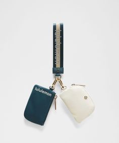 Ready To Go With The Flick Of A Wrist. This Wristlet Comes With Two Zippered Pouches To Keep Small Items In Place While Youre On The Move. Designed For Casual. Pouch Dimensions: 11.5Cm X 0.5Cm X 7Cm (4.5" X 0.2" X 2.8"). Detachable Pouches Let You Customize The Look And Function. Use Pouch As Standalone Wallet. | Dual Pouch Wristlet Wordmark Lululemon Keychain Wristlet, Lululemon Pouch Wristlet, Lululemon Wristlet Aesthetic, Dual Pouch Wristlet Lululemon, Lulu Wristlet, Lululemon Wallet, Lululemon Wristlet, Teenage Things