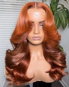 Experience the Ombre Ginger Brown 6x5 Glueless Lace Front Human Hair Wig in Body Wave. Enjoy a free gift with purchase and shop with confidence with our 30-day return policy. Pre-Plucked for a natural, full look—perfect for every occasion. Ginger Ombre, Ginger Wig, Loose Body Wave, Auburn Color, Ginger Brown, Brown Ombre Hair, Human Hair Color, Brown Texture, Colored Wigs