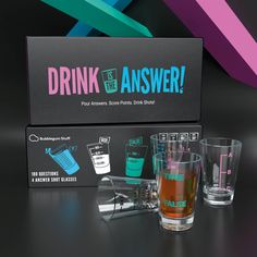 Drink is the Answer Games Bubblegum Stuff  Paper Skyscraper Gift Shop Charlotte Adult Drinking Games, Adult Card Games, Dinner Party Games, Fun Drinking Games, Party Card Games, Pick Your Poison, Drinking Game, 10 Points, Adult Party Games