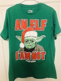 an elf i am not star wars t - shirt hanging on a door hanger