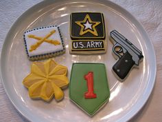 Army Cookies, Usa Cookies, Amazing Cookie Recipes, Patriotic Treats, Ranger School