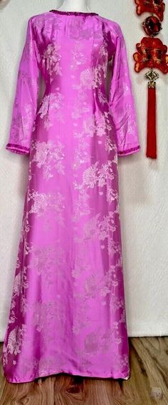 ao dai vietnamese dress not with pant lua to tam thai tuan thiet ke cao cap Traditional Long Ao Dai For Summer, Festive Long Ao Dai For Spring, Spring Festive Long Ao Dai, Traditional Summer Ao Dai For Weddings, Traditional Summer Festive Ao Dai, Traditional Ao Dai For Summer Wedding, Traditional Fitted Ao Dai For Summer, Traditional Summer Wedding Ao Dai, Traditional Ao Dai For Spring Festivals