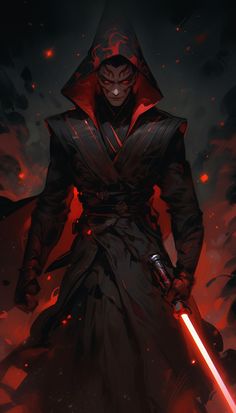 Sith Character Art Male, Sith Lightsaber Concept Art, Sith Lord Concept, Sith Lord Concept Art, Fantasy Sith Lord, Sith Aesthetic, Star Wars Sith Pureblood, Sith Warrior, Star Wars History