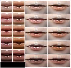 the different types of lipsticks are shown in this image, and there is no image on