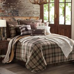 HiEnd Accents Huntsman Comforter Set NL1731-TW-OC Brown Lodge Bedding, Rustic Comforter, Plaid Comforter, Full Comforter Sets, The Huntsman, Plaid Bedding, Twin Comforter Sets, Farmhouse Bedding, Rustic Bedding