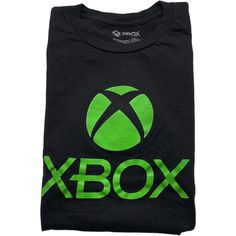 This Is In Brand New Condition With No Tags. This Is Perfect For Any Fan Of Xbox Size: M Measurements: Pit To Pit: 19.5” Shoulder To Seam: 27.5” Black Short Sleeve Gamer Tops, Black Gamer Tops With Logo Print, Gamer Logo Print Crew Neck Top, Gamer Style Crew Neck Top With Logo Print, Halo Master Chief Helmet, Call Of Duty Black, Tech T Shirts, Gamer T Shirt, Black Neon