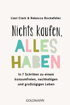 a book cover with the words, alles haben in multicolored letters