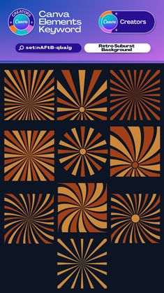 an orange and brown pattern with the words, game elements keyword on top of it