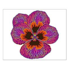 an image of a flower with purple and orange flowers in the center, on a white background