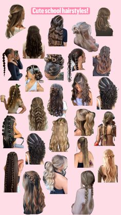 Hairstyles With Curled Hair, Quick Curly Hairstyles, Hair Curling Tips, Quick Natural Hair Styles, Cute Simple Hairstyles, School Vibes