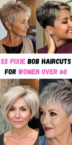 Explore our curated collection of the best pixie haircuts tailored for women over 60. Find your perfect style today! #ShortHairCuts #PixieForSeniors Short Pixie Haircuts Older Women, Short Haircuts For Women Over 60 With Fine Hair, Short Pixie Hairstyles For Fine Hair, Short Haircut Over 60, Short Pixie Haircuts For Women Over 50, Pixie Over 60 Older Women, Women’s Very Short Haircuts, Longer Pixie Haircut Older Women, Grey Pixie Haircut Older Women