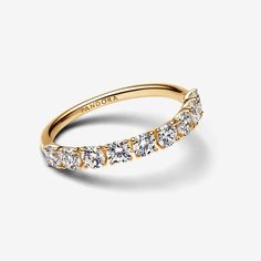 Pandora Era Lab-grown Diamond Half Eternity Band Ring 0.90 carat tw 14k Gold Gold Pandora, Infinity Earrings