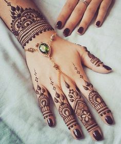 an image of someones hand with henna on it