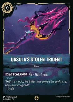 the card for ursula's stolen tridentt is shown in this image