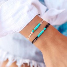 Pura Vida Silver Heshi Bead Bracelet | Bella Lucca Boutique Amazonite Bracelet, Pura Vida Bracelets, Hang Ten, Princess Cut Rings, Black Bracelets, Bridal Ring Set, Everyday Outfit, Faceted Bead, Bead Bracelet