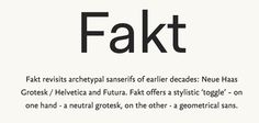 the font and typeface for faktt is shown in black on a white background