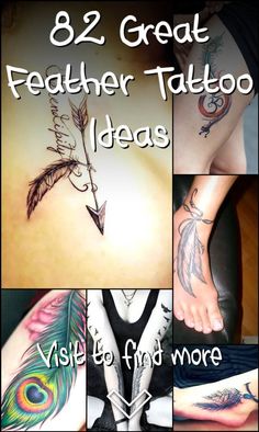 some tattoos that have different designs on them