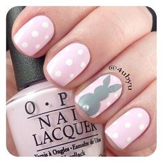 Spring Nails 2023, April Nails, Nails Art Designs, Bunny Nails, Easter Nail Designs, Dots Nails, Simple Nail Art Designs, Nails 2023, Easter Nails