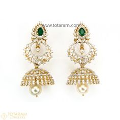 Diamond Earrings for Women in 18K Gold VVS Clarity E-F Color -Indian Diamond Jewelry -Buy Online Simple Diamond Earrings Kameswari Jewellers, Diamond Jhumkas, Gold Diamond Drop Earrings, Indian Diamond Jewellery, Beautiful Diamond Earrings, Diamond Earrings For Women, Love Knot Ring, Diamond Earrings Studs Round, Asian Jewelry