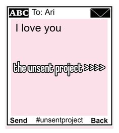 a pink card with the words i love you and an envelope in black on it