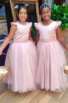 Modsele pink satin flower girl dress features crew neck, banded waist, ruffled sleeves and A-line skirt. #wedding#bridesmaiddresses#weddingguestdresses Confirmation Princess Dress With Tulle Ruffles, Tulle Princess Dress With Ruffles For Confirmation, Confirmation Tulle Princess Dress With Ruffles, Pink Bridesmaid Dress With Ruffles, Princess Style Pink Bridesmaid Dress For Pageant, Pink Tulle First Communion Dress, Pink Bridesmaid Dress For Pageant, Spring Pink Bridesmaid Dress With Ruffles, Pink Princess Dress For Confirmation