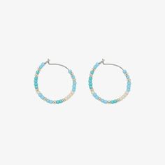 Seed Bead Hoop Earrings, Earrings 2023, Bead Hoop Earrings, Pura Vida Bracelets, Everyday Necklace, Seed Bead Necklace, Beaded Hoop Earrings, Beaded Hoops, 2023 Fashion