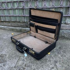 Vintage 1960s 1970s Sterling Combination Lock Leather Black Briefcase Retro 60s, 70s Casual, Solide, Business Suitcase Diplomat by UAGeneralvintage on Etsy Briefcase Aesthetic, 70s Casual, Black Briefcase, Vintage Briefcase, Retro 60s, Combination Locks, Antique Clothing, Vintage 1960s, Travel Luggage