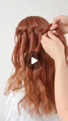 Hair Updo Tutorials, Elegant Hairstyles For Short Hair, Darkest Blonde, Hair For Homecoming, Brunette Shades, Waterfall Hairstyle, Picture Day Hair, Natural Hair Tutorials, Long Hair Video