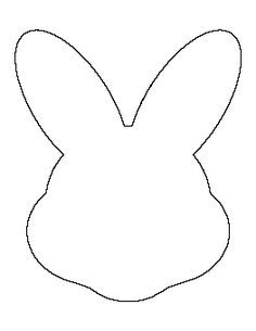 an outline of a bunny's head