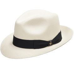 Havana Retro is a modern fedora with a blocked teardrop crown and features a medium-sized brim, breathable sweatband, and comes in classic color grosgrain hatband or leather hatband. The brim contains a wire to hold its shape. This item is a genuine Panama hat handwoven in Ecuador. Material: 100% Toquilla StrawBrim: 2 1/8" snapCrown: 4 1/4" teardropHatband: 1 1/2" grosgrain or 1" suede leatherClimate: Sun Handwoven in Ecuador. Finished in the US. Measurements are approximate, this is a handwoven White Short Brim Fedora In Toquilla Straw, White Toquilla Straw Fedora With Short Brim, White Flat Brim Fedora In Toquilla Straw, White Toquilla Straw Fedora With Flat Brim, Casual White Toquilla Straw Hat Bands, White Toquilla Straw Hat Bands Casual Style, Casual Adjustable Panama Hat With Flat Crown, White Panama Hat With Flat Crown, White Toquilla Straw Hat With Flat Crown