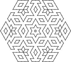 an image of a hexagonal pattern that looks like it is made out of lines