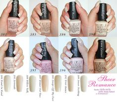 OPI Sheer Romance Collection ~ Soft Shades 2002 Hopelessly In Love, Opi Nail Polish Colors, Sheer Polish, Opi Collections, Letter Pillow, Hand Nails, Opi Polish, Letter Pillows