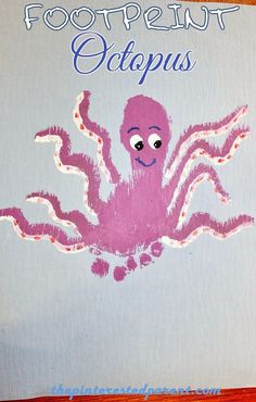 an octopus is on the cover of a children's book that says, footprints octopus